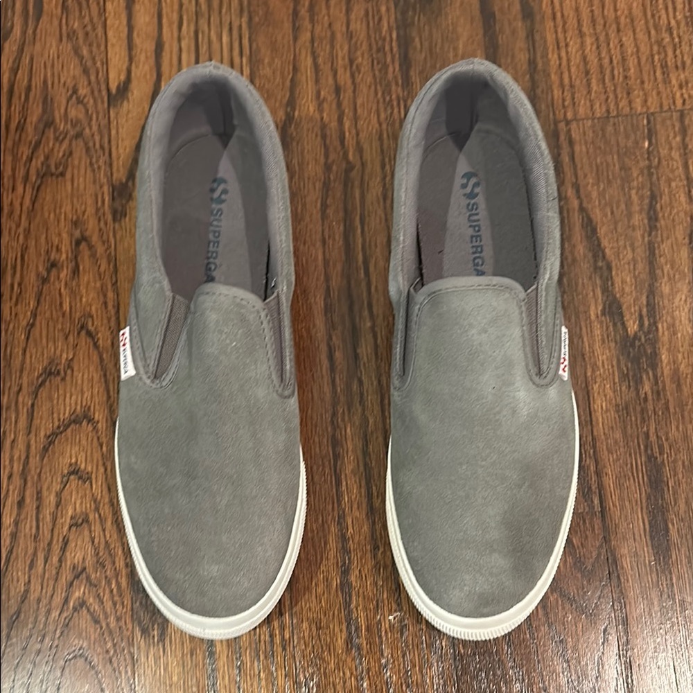 Superga Men's Gray Slip-On Shoes
